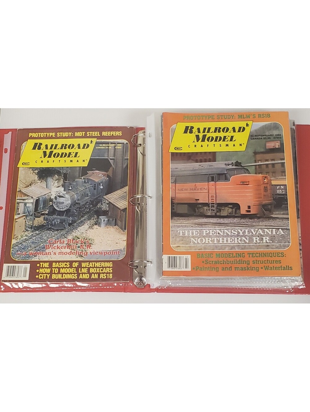 Railroad Model Craftsman Magazines Collection - Vintage 1990 Jan-Dec GC